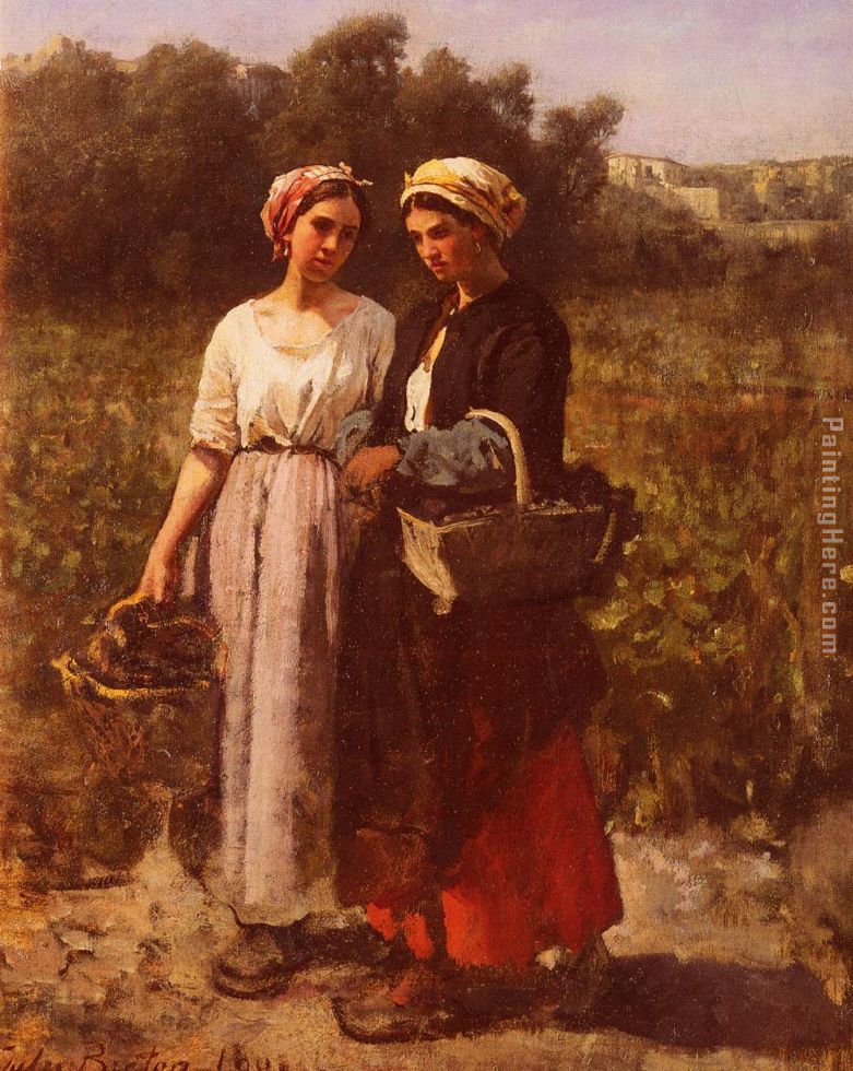 Les Vendanges A Chateau-Lagrange painting - Jules Breton Les Vendanges A Chateau-Lagrange art painting